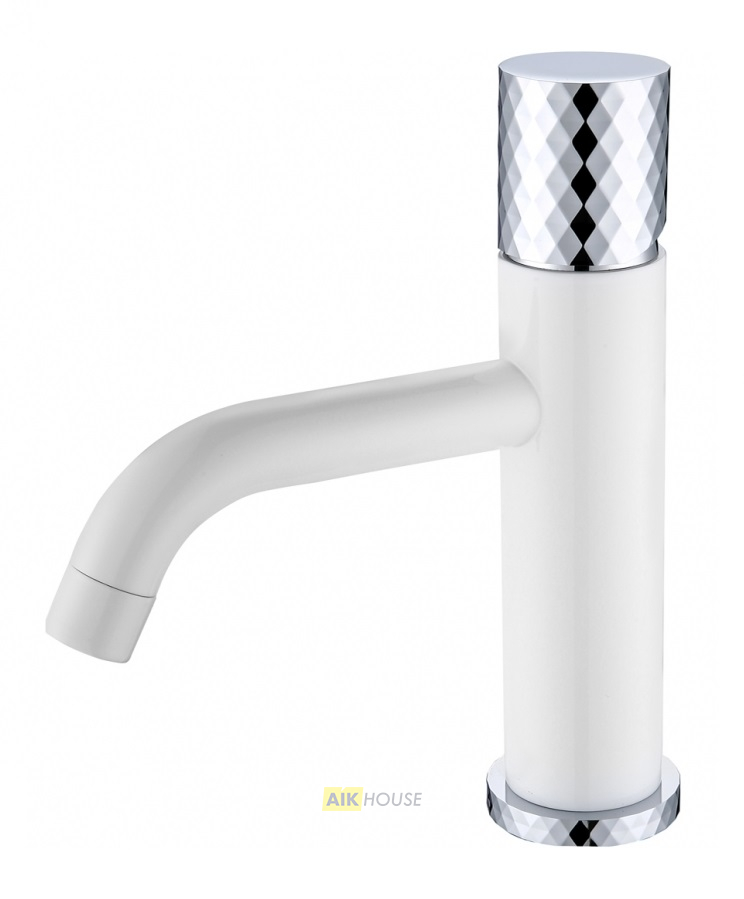Смеситель Boheme Stick 121-WCR для раковины, white diamond chrome