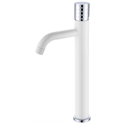 Смеситель Boheme Stick 122-WCR для раковины, white diamond chrome