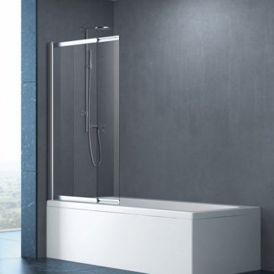 Шторка на ванну Cezares Slider VF-11-90/150-C-Cr стекло прозрачное