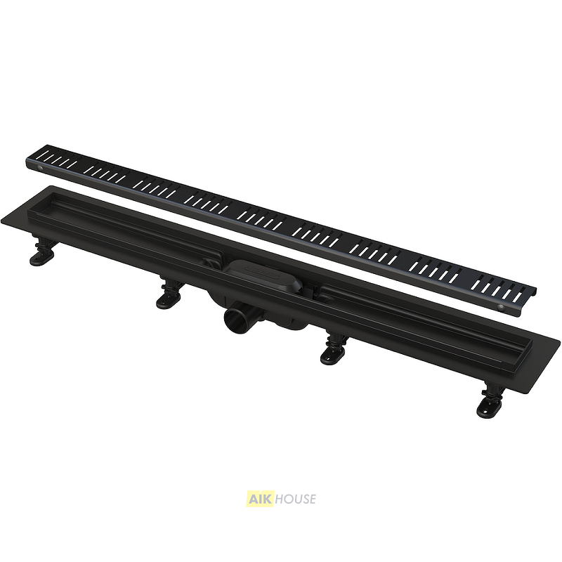 Душевой лоток AlcaPlast APZ10BLACK 550 с решеткой и опорами