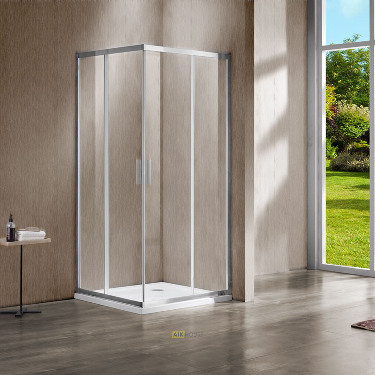 Душевой уголок Garda VSR-1G8090CL, 900*800, хром, стекло прозрачное