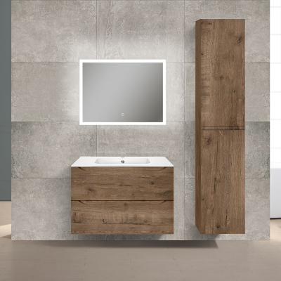 База под раковину Norma 800 подвесная, 2 выкатных ящика soft close, V.Oak