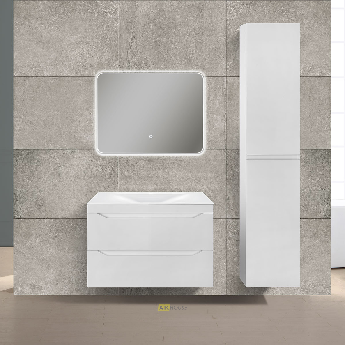 База под раковину Fine 800 подвесная, 2 выкатных ящика soft close, G.White