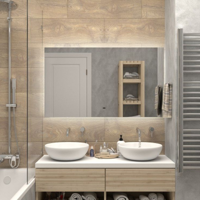 Зеркало с подсветкой "Perugia 1200x800" AM-Per-1200-800-DS-F