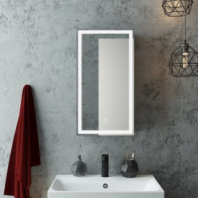Зеркало-шкаф с подсветкой ART&MAX TECHNO AM-Tec-350-650-1D-L-DS-F-Nero