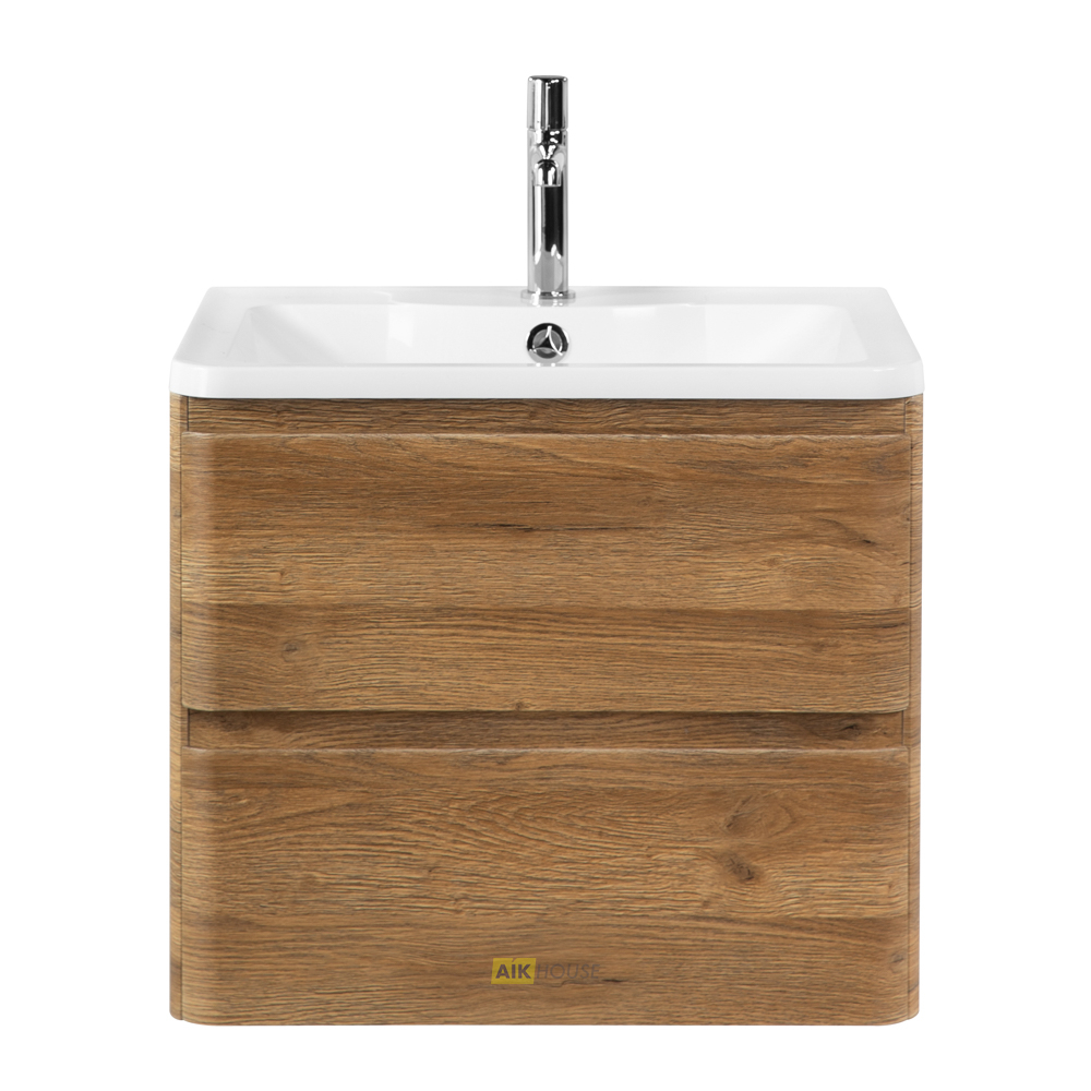 Тумба с раковиной подвесная BelBagno ALBANO 60 Rovere Rustico, раковина белая