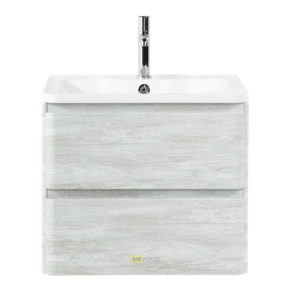 Тумба с раковиной подвесная BelBagno ALBANO 60 Rovere Vintage Bianco, раковина белая