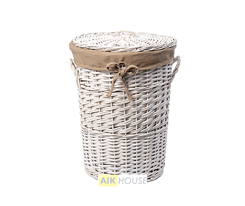 WasserKRAFT Aller WB-106-M Плетеная корзина для белья с крышкой