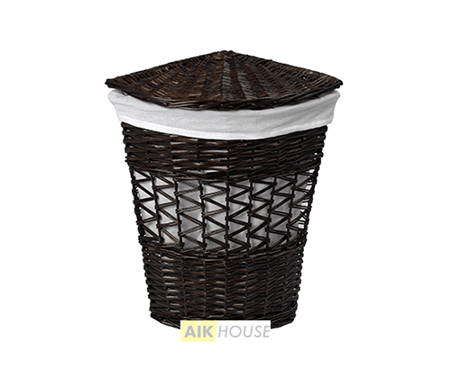 WasserKRAFT Salm WB-270-M Плетеная корзина для белья с крышкой