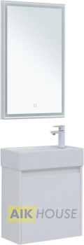 Мебель для ванной Aquanet Nova Lite 50 белый глянец (с дверецей)
