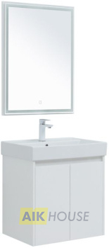 Мебель для ванной Aquanet Nova Lite 60 белый глянец (2 дверцы)