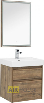 Мебель для ванной Aquanet Nova Lite 60 дуб рустикальный (2 ящика)