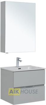 Мебель для ванной Aquanet Алвита New 60 2 ящика, серый