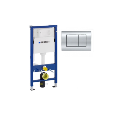 Инсталляция для унитаза Geberit Duofix UP100 111.170.00.1+ Клавиша смыва Geberit Delta 30 115.137.21.1 хром глянец