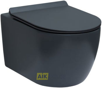 Унитаз подвесной Aquanet Rimless Cetus-GW BL-102N-WHT серый