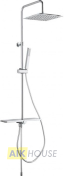 Душевая стойка Aquanet Pragmatic S AF430-70-S-C, с полочкой