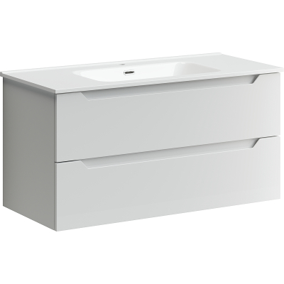 Тумба с раковиной Sancos Norma 2.0, 99 см., ламинат белый, NR2.0100W