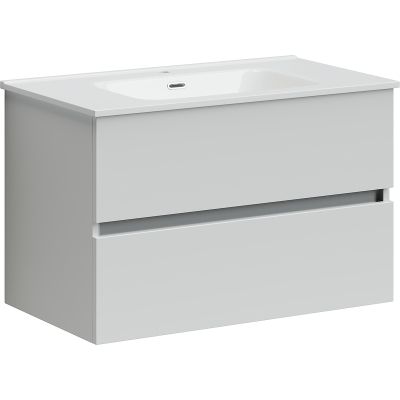 Тумба с раковиной Sancos Urban, 79 см., ламинат белый, UR80W