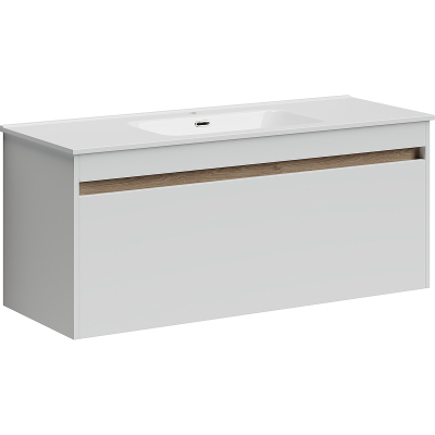 Тумба с раковиной Sancos Smart, 119 см., эмаль белый, SM120-1W