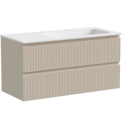 Тумба с раковиной Sancos Snob T 100 см SNT100RCE правая, beige soft