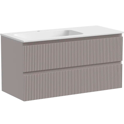 Тумба с раковиной Sancos Snob T 100 см SNT100LSM левая, doha soft