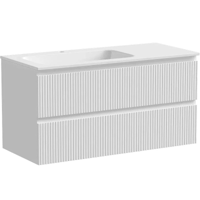 Тумба с раковиной Sancos Snob T 100 см SNT100LW левая, bianco