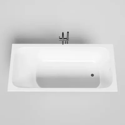 Ванна Salini Orlanda 170 x 80 х 60 см, из искусственного камня S-Sense, белый глянцевый, 102016G
