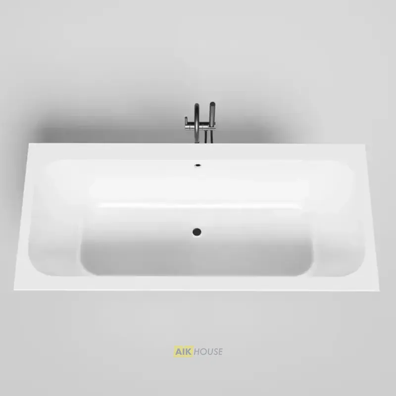 Ванна Salini Orlanda Axis 180 x 80 х 60 см, из искусственного камня S-Stone, белый матовый, 103222M