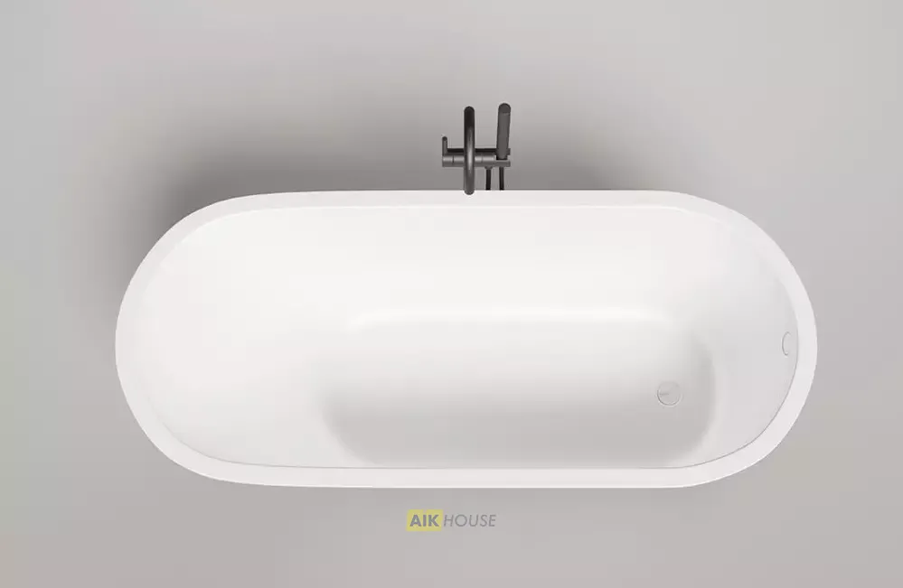 Ванна Salini Ornella 170 x 75 х 60 см, из искусственного камня S-Stone, белый матовый, 102321M