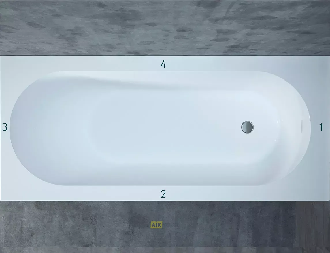Ванна Salini Ornella Kit 170 x 75 х 60 см, из искусственного камня S-Stone, белый матовый, 102421M