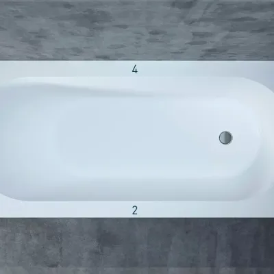 Ванна Salini Ornella Kit 170 x 75 х 60 см, из искусственного камня S-Stone, белый матовый, 102421M