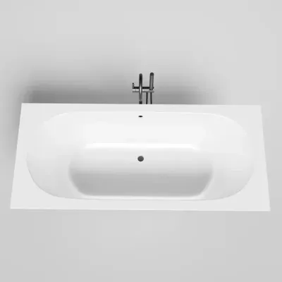 Ванна Salini Ornella Axis 180 x 80 х 60 см, из искусственного камня S-Stone, белый матовый, 103421M