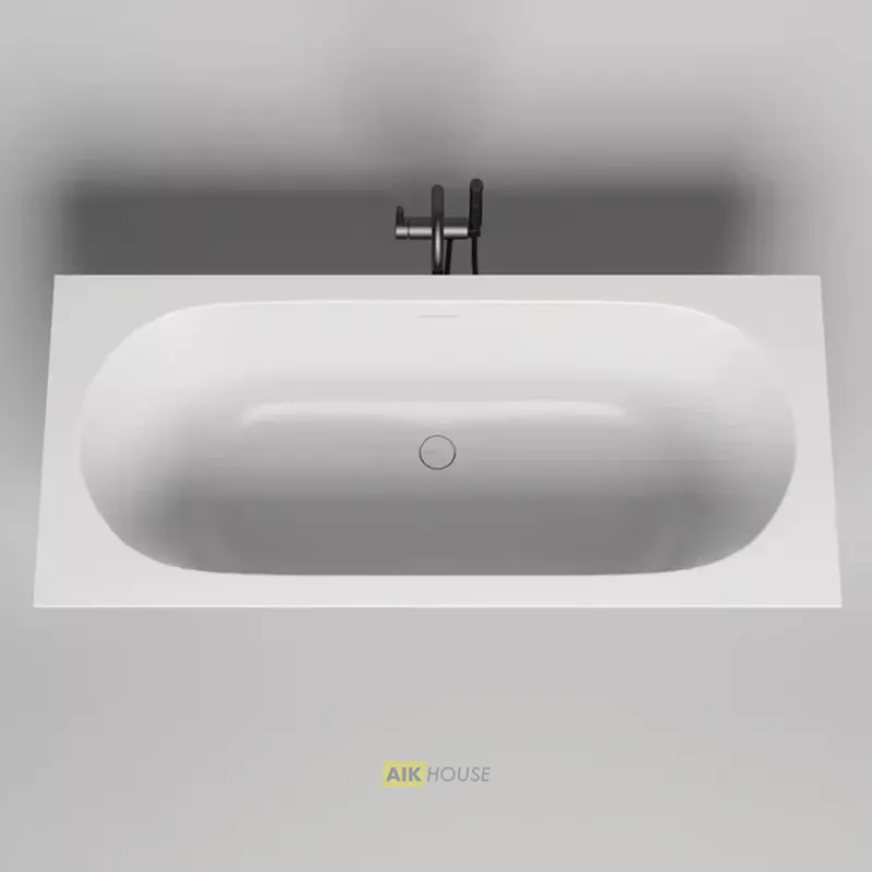 Ванна Salini Ornella Axis Kit 180 x 80 х 60 см, из искусственного камня S-Sense, белый матовый, 103511M