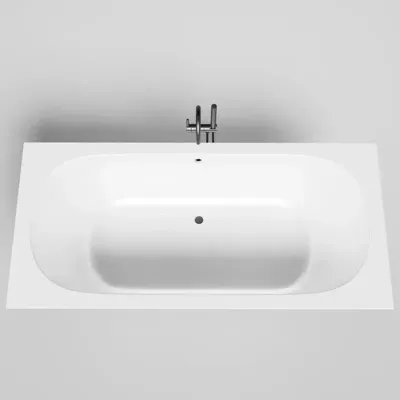 Ванна Salini Ornella Axis 190 x 90 х 60 см, из искусственного камня S-Sense, белый глянцевый, 103412G