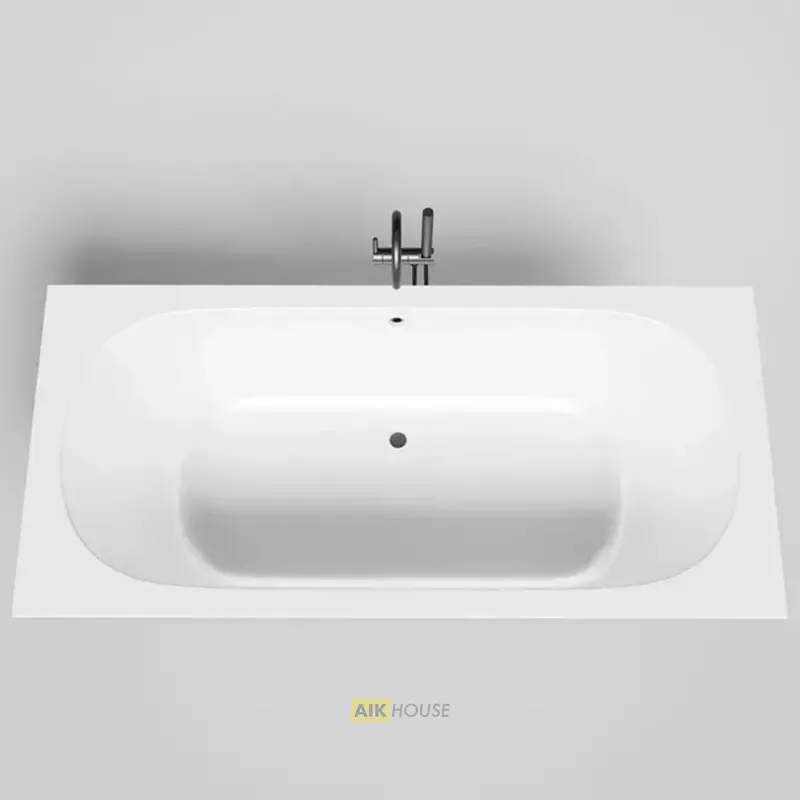 Ванна Salini Ornella Axis 190 x 90 х 60 см, из искусственного камня S-Stone, белый матовый, 103422M