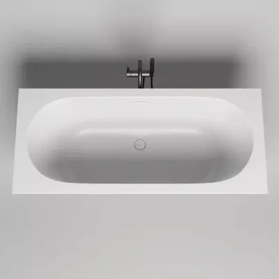 Ванна Salini Ornella Axis 190 x 90 х 60 см, из искусственного камня S-Stone, белый матовый, покраска по RAL полностью, 103422MRF