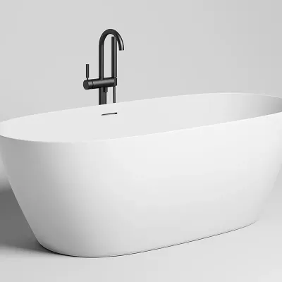 Ванна Salini Sofia 165 х 75 х 60 см, из искусственного камня S-Sense, белый глянцевый, 102511G