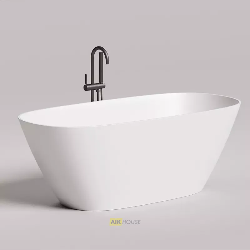 Ванна Salini Sofia 170 х 80 х 60 см, из искусственного камня S-Sense, белый глянцевый, 102516G