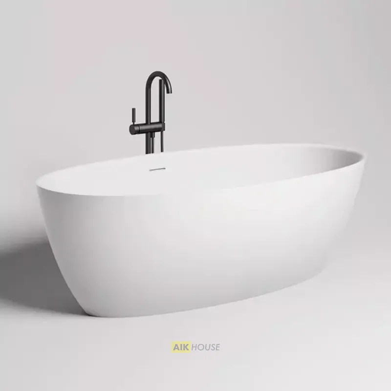 Ванна Salini Alda, 160 х 70 см, из искусственного камня S-Sense, белый глянцевый, 101914G