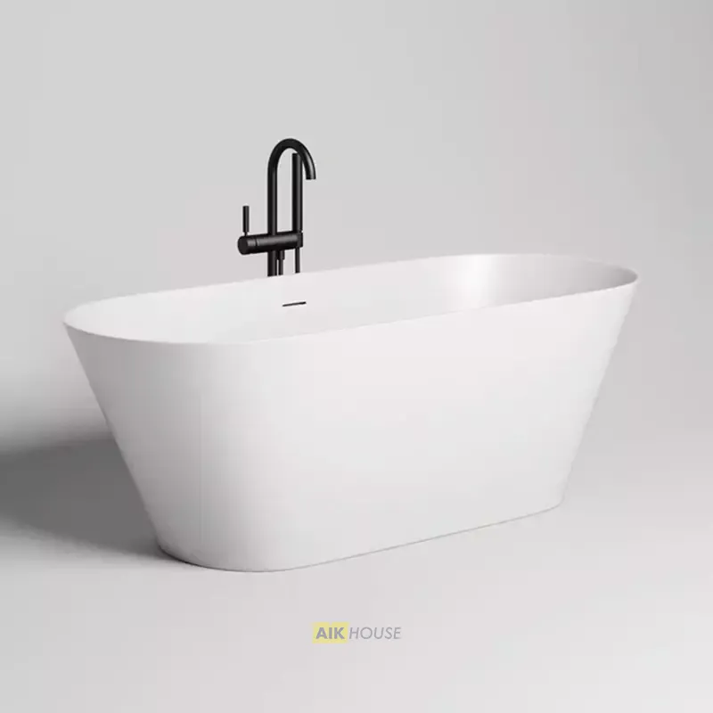 Ванна Salini Mona 170 x 72 х 58,5 см, из искусственного камня S-Stone, белый матовый, 102922M