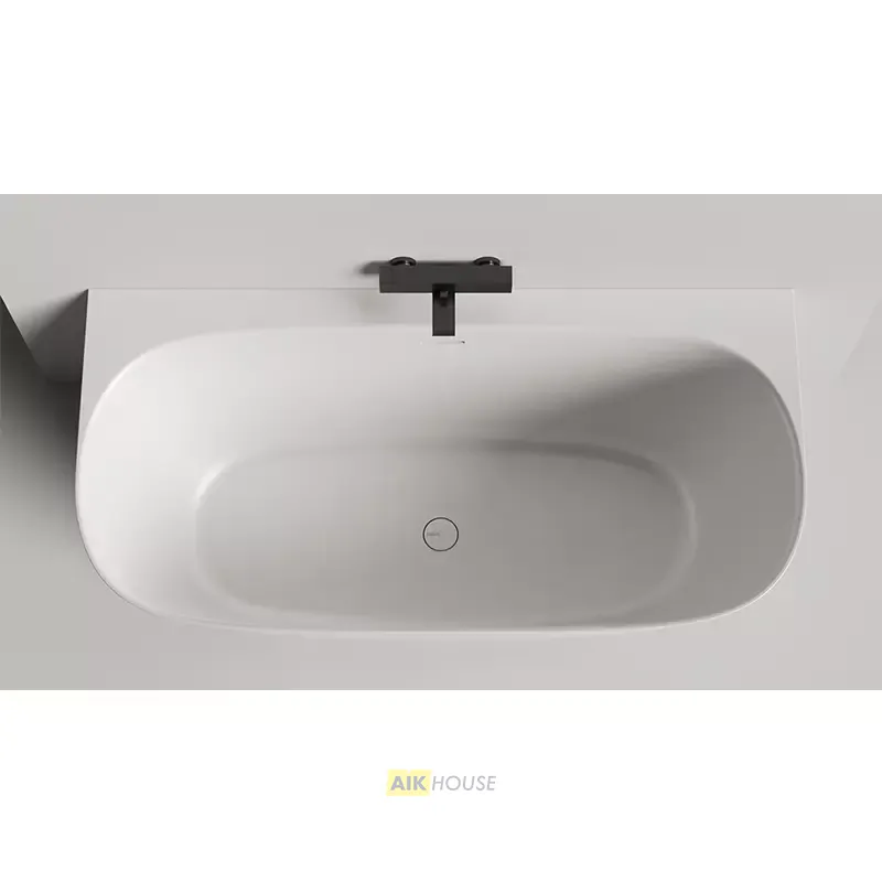 Ванна Salini Sofia Wall 160 х 80 см, из искусственного камня S-Sense, белый глянцевый, 102517G