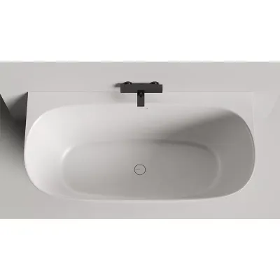 Ванна Salini Sofia Wall 160 х 80 см, из искусственного камня S-Sense, белый глянцевый, 102517G