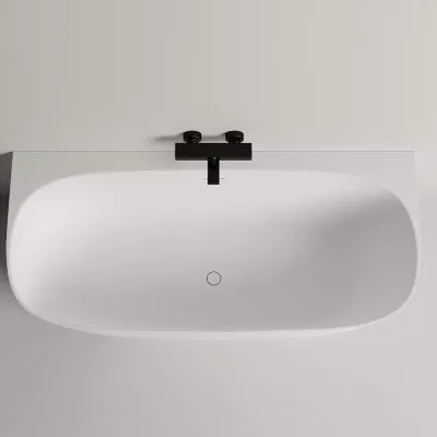 Ванна Salini Sofia Wall 170 х 80 х 58 см, из искусственного камня S-Sense, белый глянцевый, 102512G