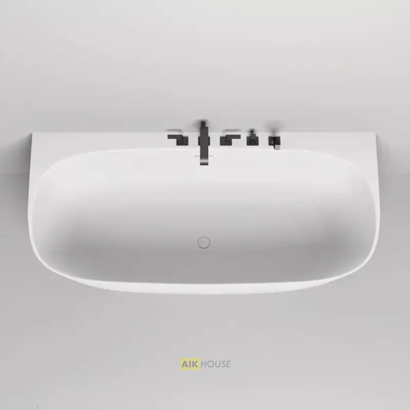 Ванна Salini Sofia Wall 180 х 85 см, из искусственного камня S-Stone, белый матовый, 102523M