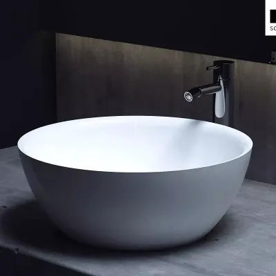 Раковина накладная Salini Gloria 310 1102210M, 42,5 x 42,5 см, из материала Solix, глянцевая или матовая белая