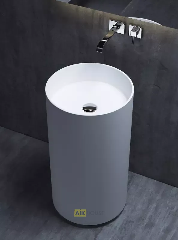 Раковина напольная Salini Armonia 201 130111SM, 45 x 45 x 82 см, из материала Solix, глянцевая или матовая белая