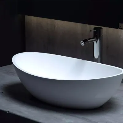 Раковина накладная Salini Noemi 1101203SM, 56 x 34 см, из материала Solix, матовая белая
