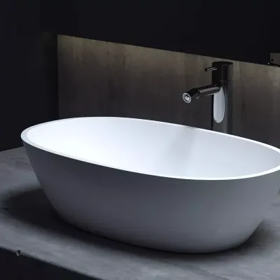 Раковина накладная Salini Sofia 1101106G, 56 x 33,5 см, из материала Sapirit, глянцевая белая
