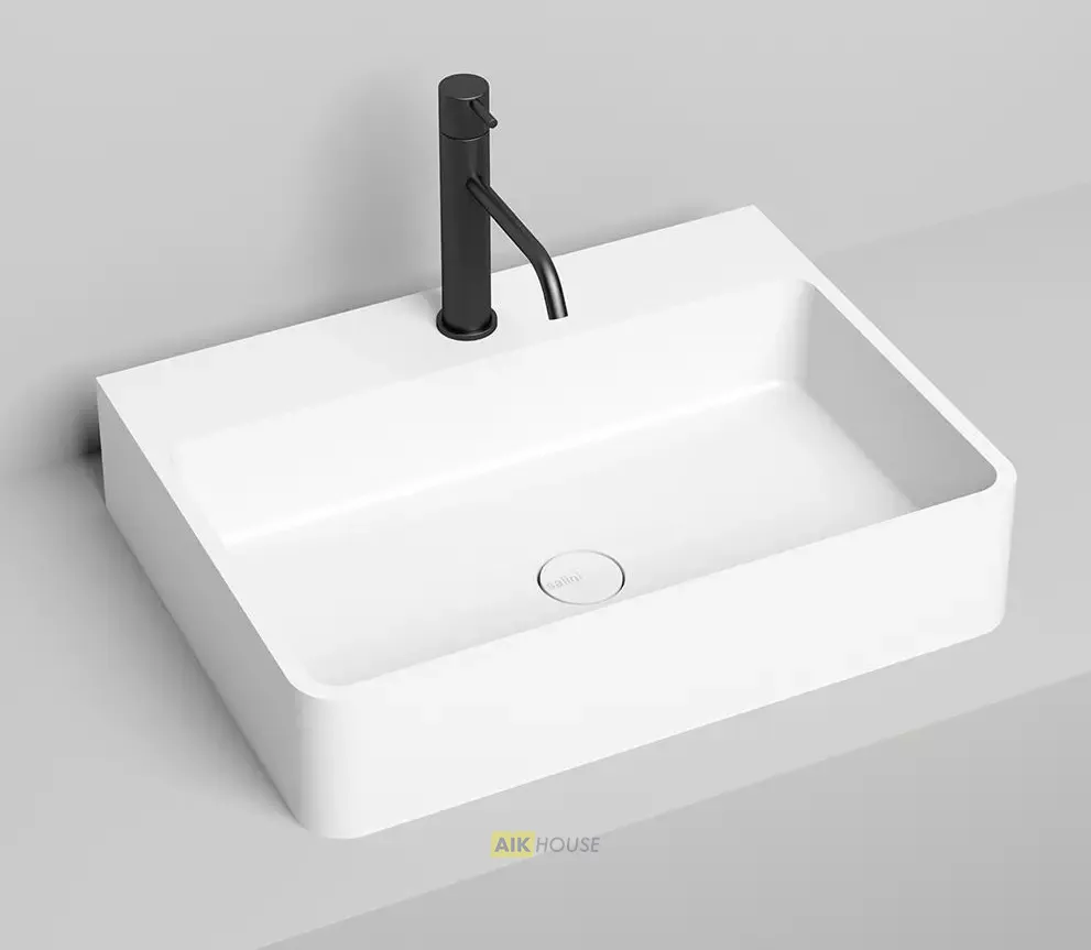 Раковина Salini Ottavia 59.5 см, накладная, S-Sense, белый глянцевый, 1103101G