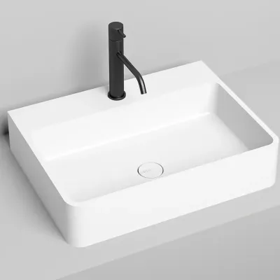 Раковина Salini Ottavia 59.5 см, накладная, S-Sense, белый глянцевый, 1103101G